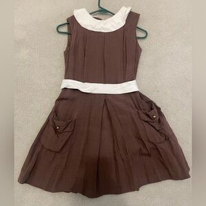 1960s brown mod dress